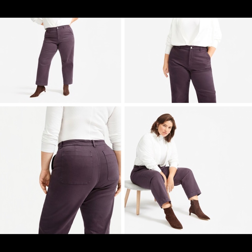Everlane Wide-Leg Crop Pant in Shadow